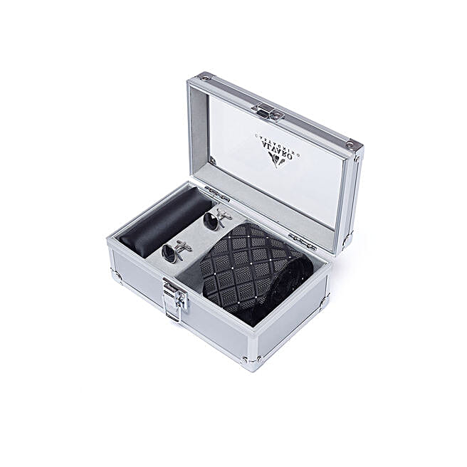Buy/Send Black Accessory Gift Box for Men By Alvaro Castagnino Online- FNP