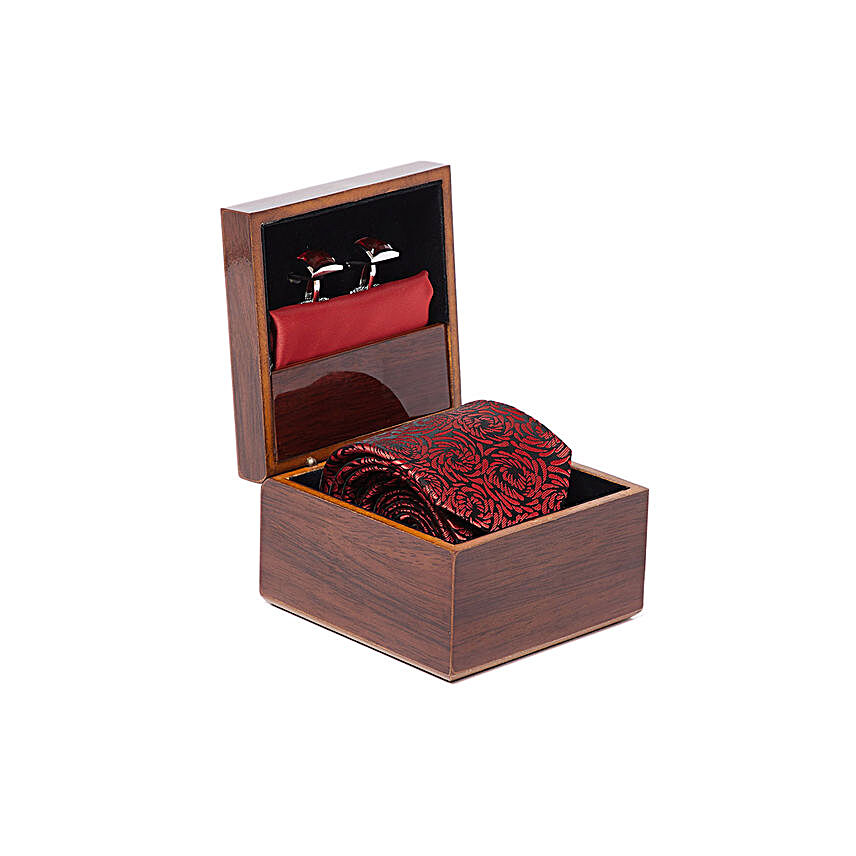 Maroon Accessory Gift Box for Men By Alvaro Castagnino
