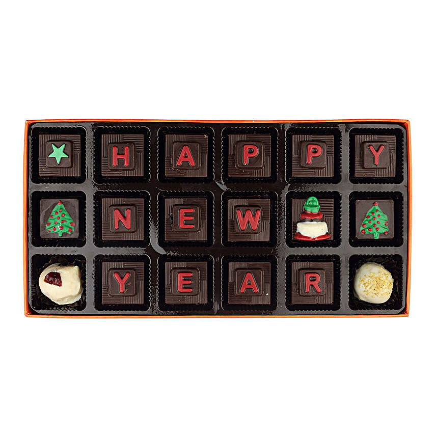 Happy New Year Message Chocolate Box