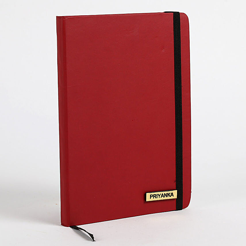 Personalized Maroon Notebook