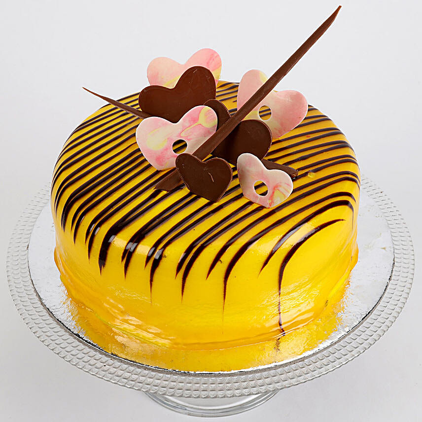 Buy Send Striped Hearts Chocolate Cake Half Kg Online Ferns N Petals Buy Send Striped Hearts Chocolate Cake Half Kg Online Ferns N Petals