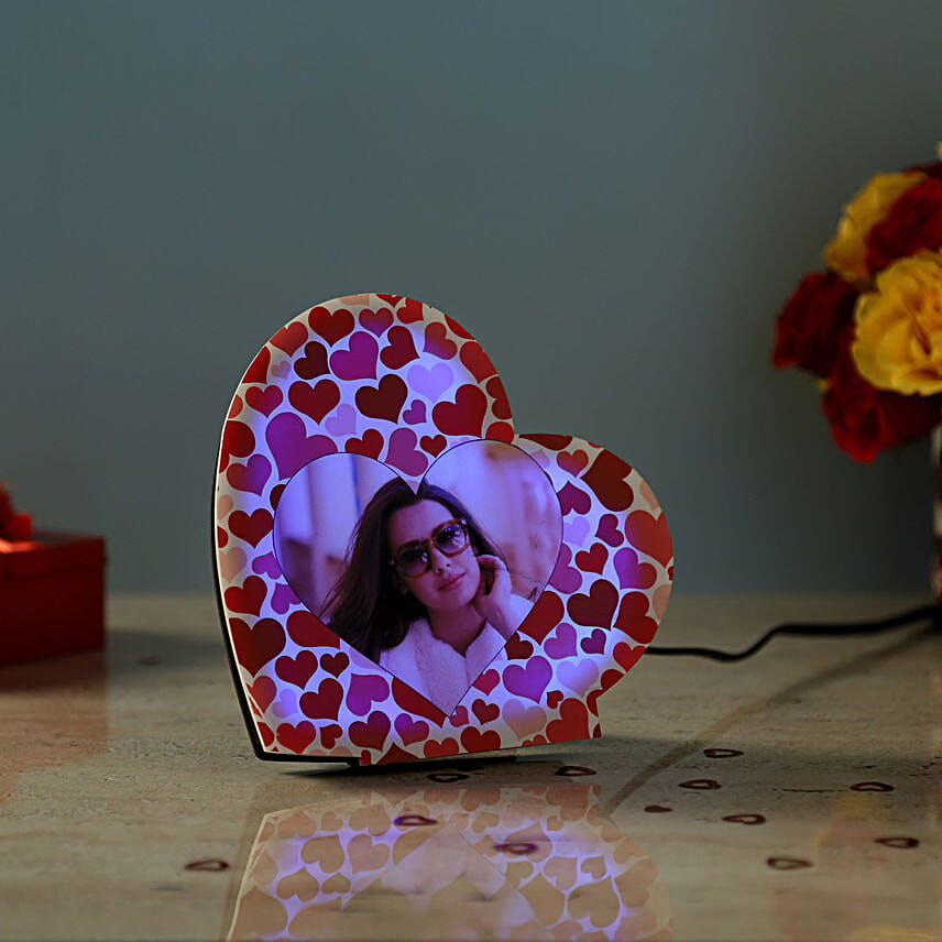 Personalised LED Heart Lamp