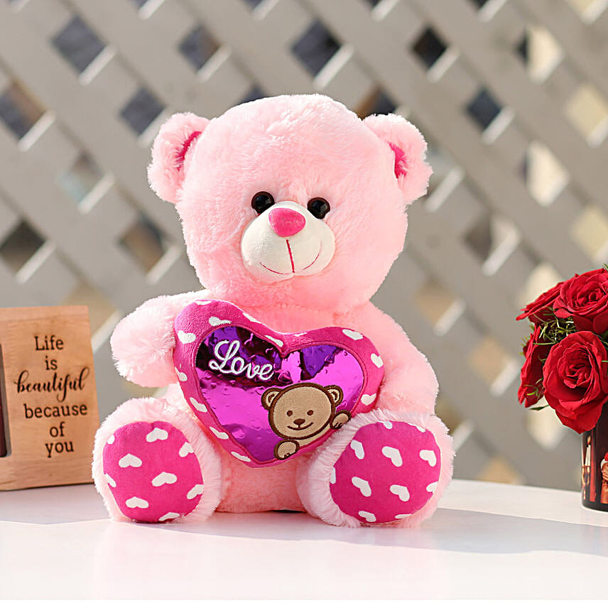 Small Heart Pink Color Teddy Bear