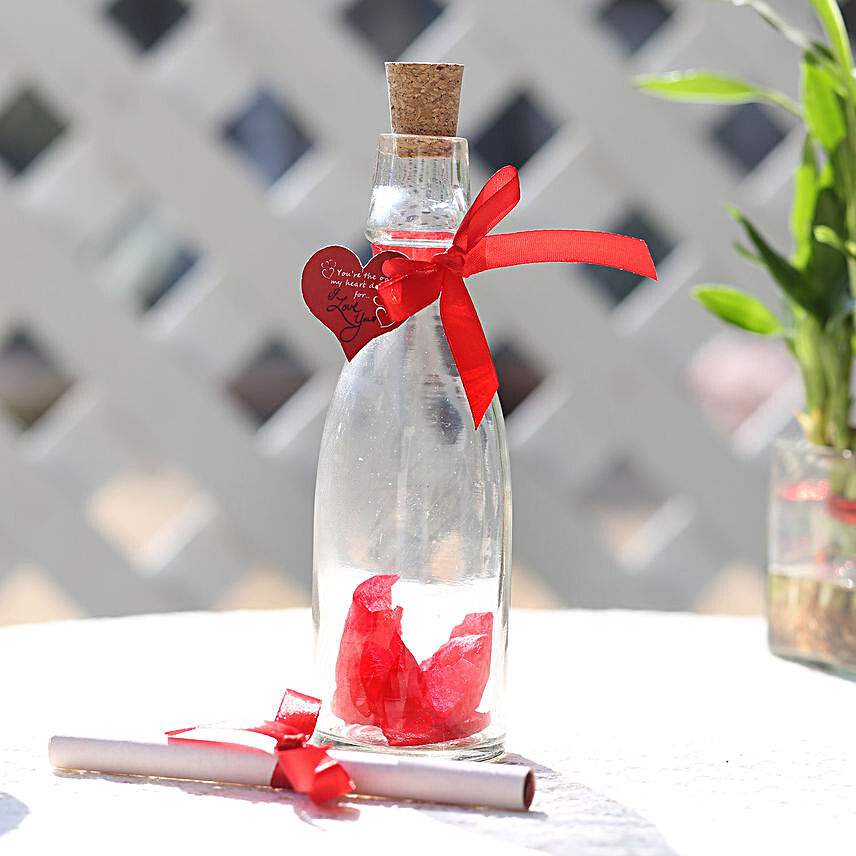 Chocolate Day Message in a Bottle