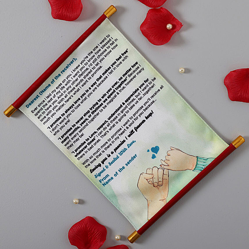 Promise Day Message Canvas Scroll
