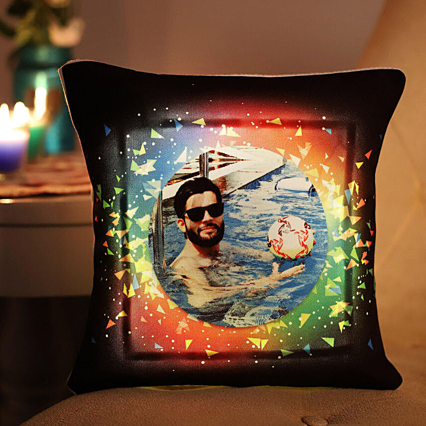 Custom LED Birthday Cushion:Personalised Cushions Birthday