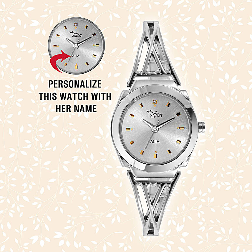 Personalised Snazzy Silver Watch