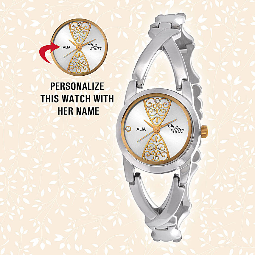 Personalised Stylish Silver Watch