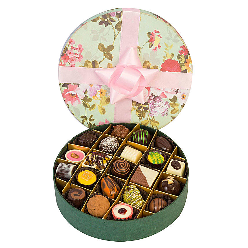 Floral Box Of 21 Assorted Chocolates
