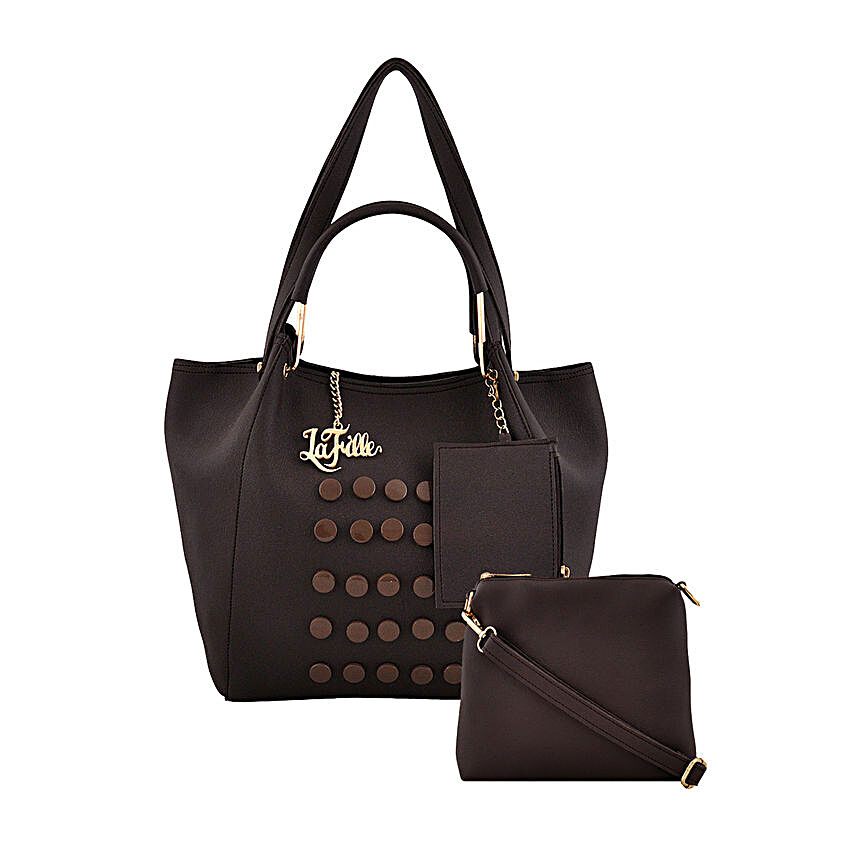LaFille Stylish Brown Bag Set