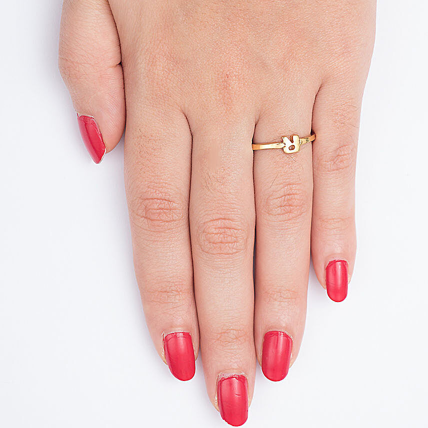 Personalised Gold Plated Initial Ring