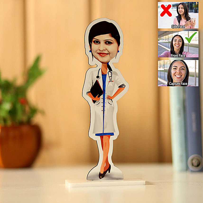 Online Personalised Female Doctor Caricature:Personalised Caricatures