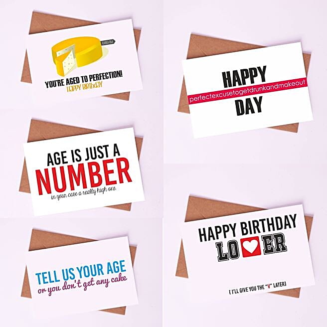 Buy/Send Pack of Quirky Birthday Cards Online- FNP