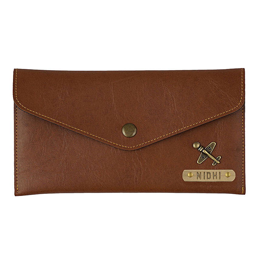 Personalised Charm Purse- Brown