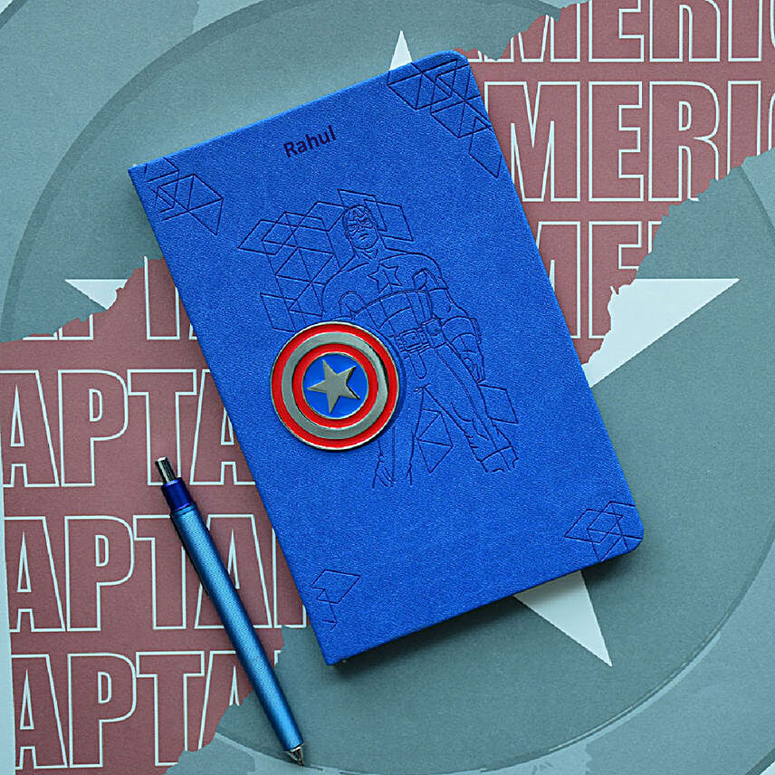 Personalised Captain America Notebook