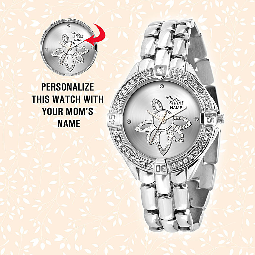 Personalised Silver Watch For Her