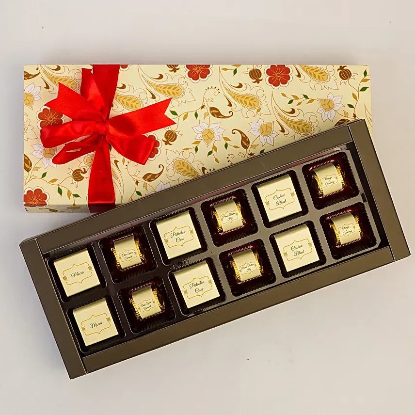 sweet chocolate in floral box