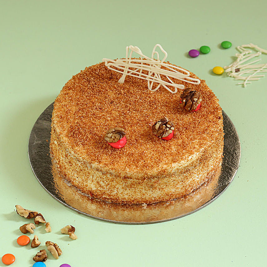 Online Carrot Walnut Cake:Send Birthday Gifts to Panchkula