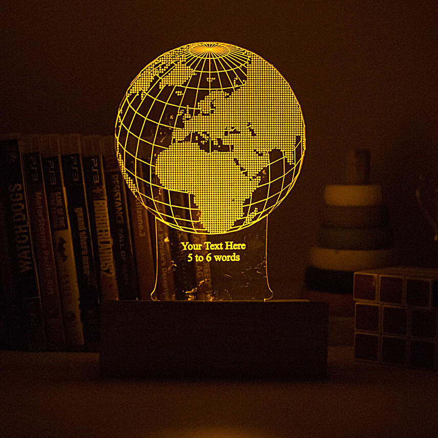 Personalised Globe Shaped Night Lamp