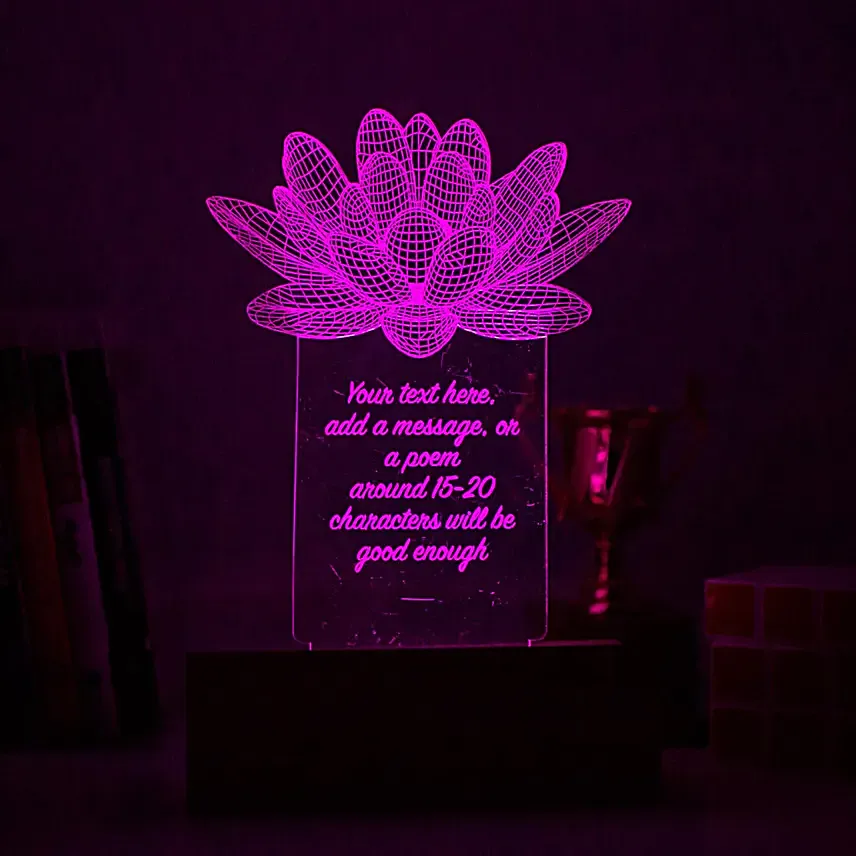 Personalised Lotus Shaped Night Lamp