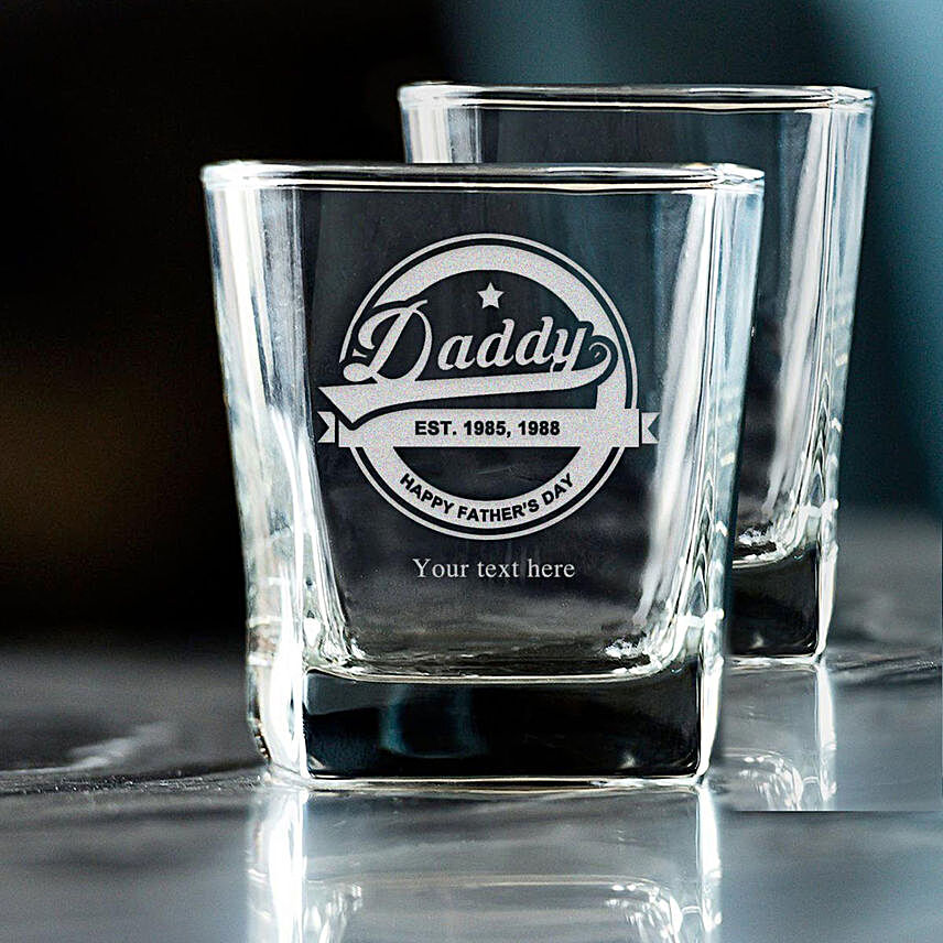 Personalised Whiskey Glasses For Dad