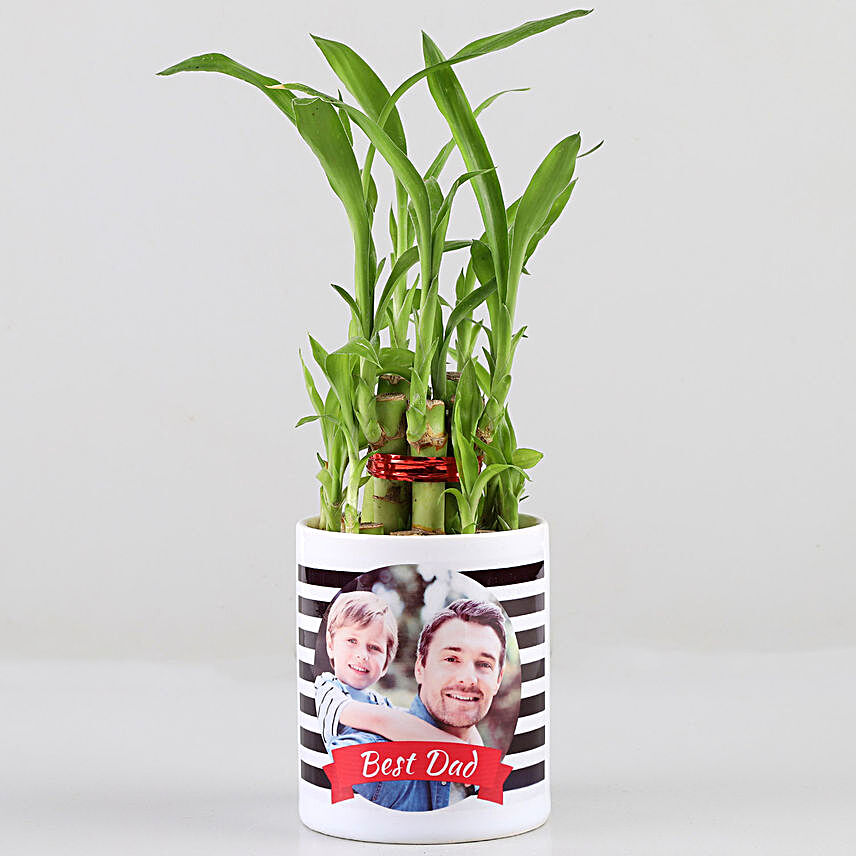 2 Layer Bamboo In Personalised Best Dad Mug