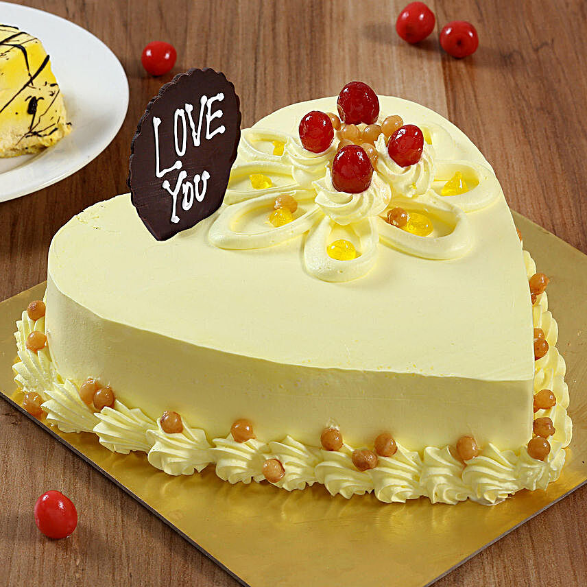 online customized heart shape cake:Butterscotch Cakes