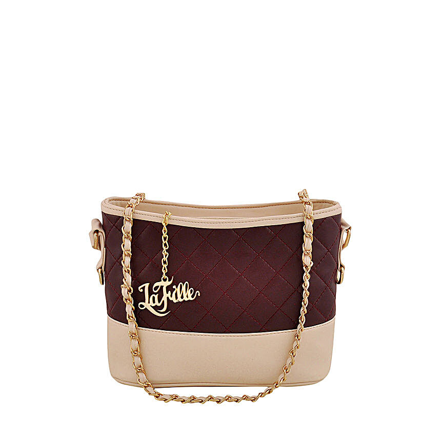 LaFille Elegant Burgundy Handbag
