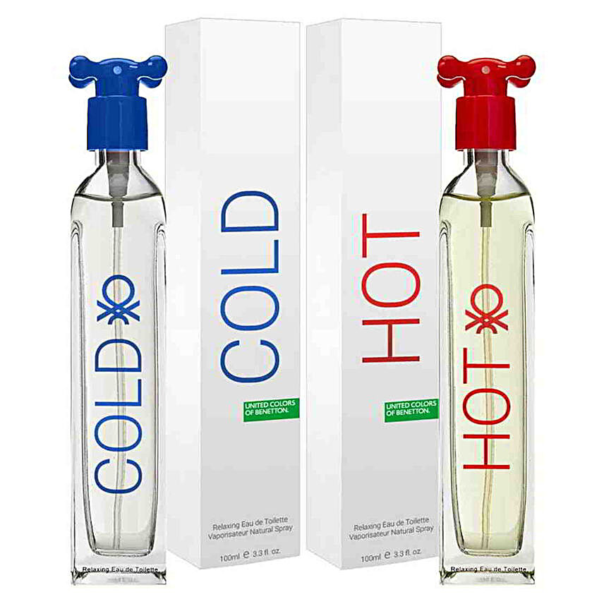 Benetton Hot & Cold Unisex Perfumes Combo
