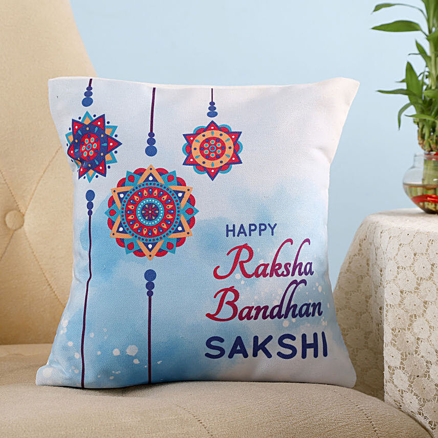 Personalised Happy Raksha Bandhan Recron Cushion