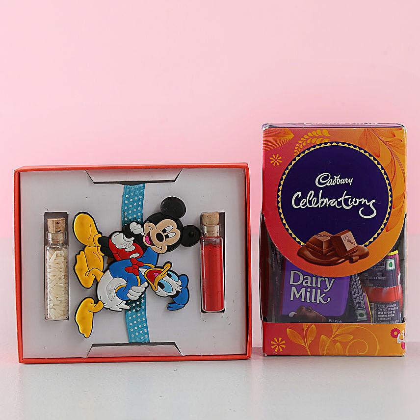 Mickey Mouse Rakhi Cadbury Celebrations Box