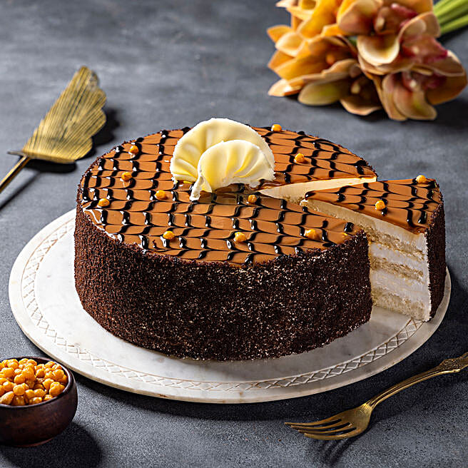 Buy/Send Heavenly Butterscotch Cream Cake Half Kg Online Ferns N Petals