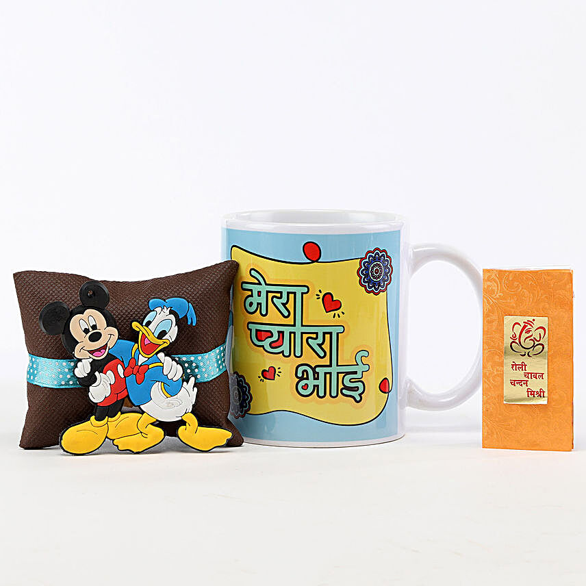 Pyara Bhai Mug & Mickey Mouse Rakhi