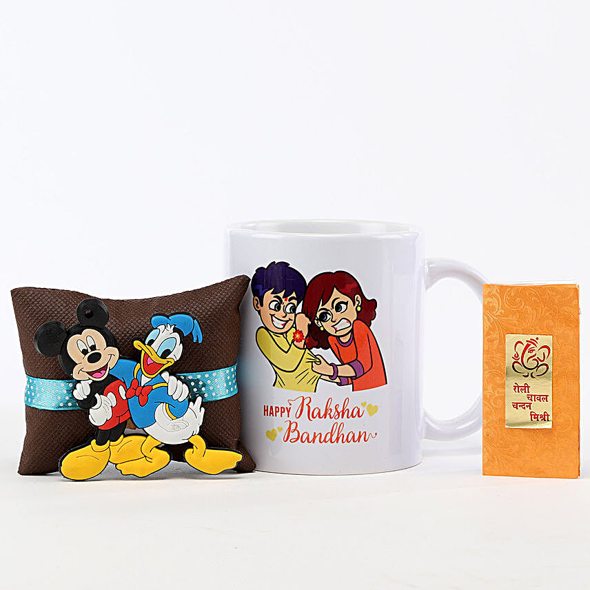 Rakshabandhan Mug & Mickey Mouse Rakhi