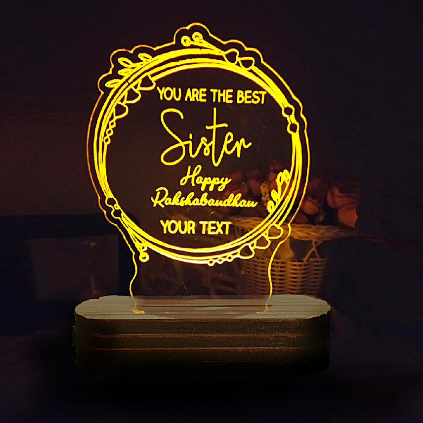 Online Best Sister Trophy Lamp:Personalised Lamp