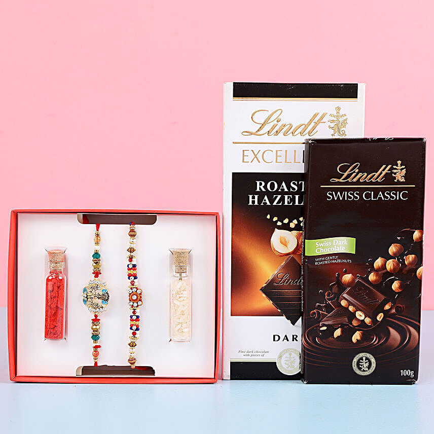 Rakhi Set & Lindt Chocolates