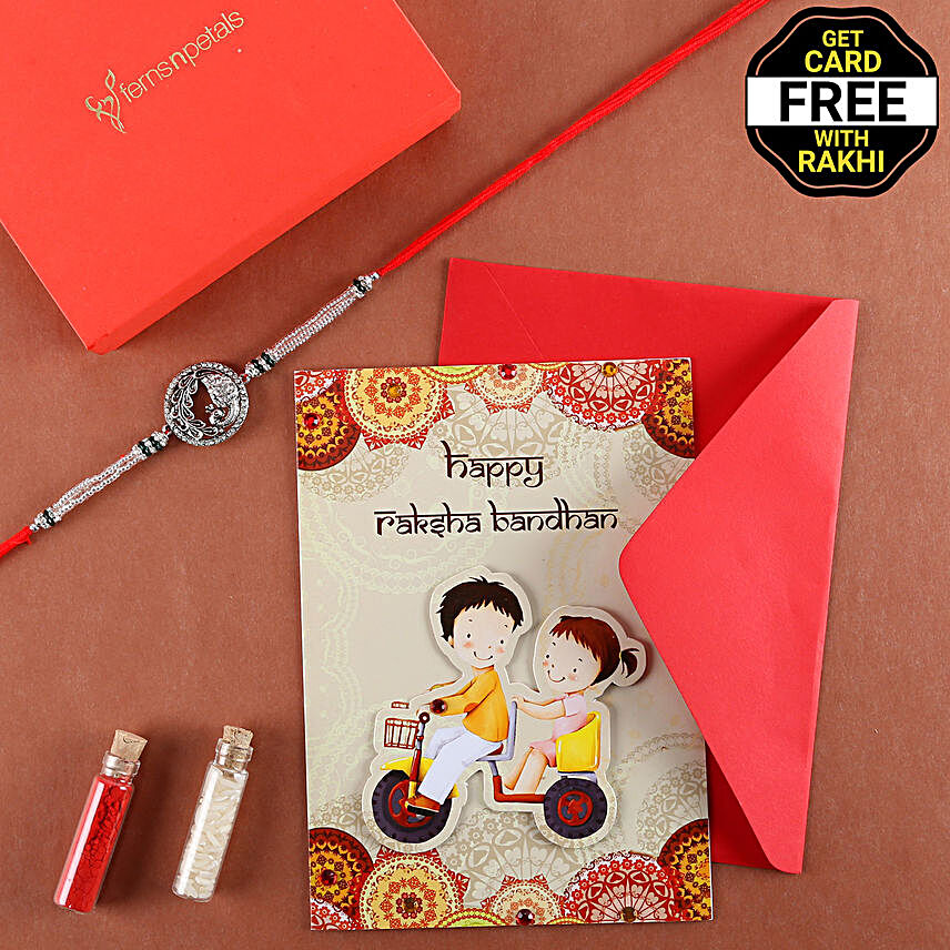 Online Fancy Rakhi With Card:Rakhi Gifts to Ongole