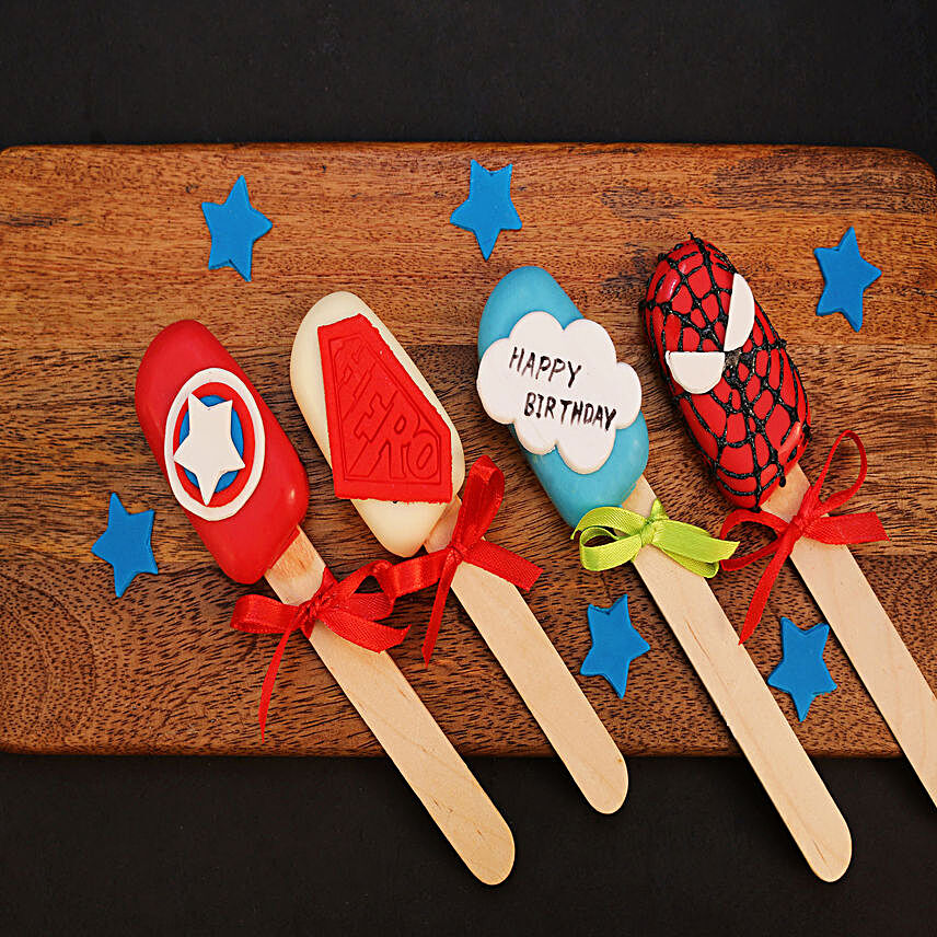 Avengers Special Happy Birthday Cakesicles