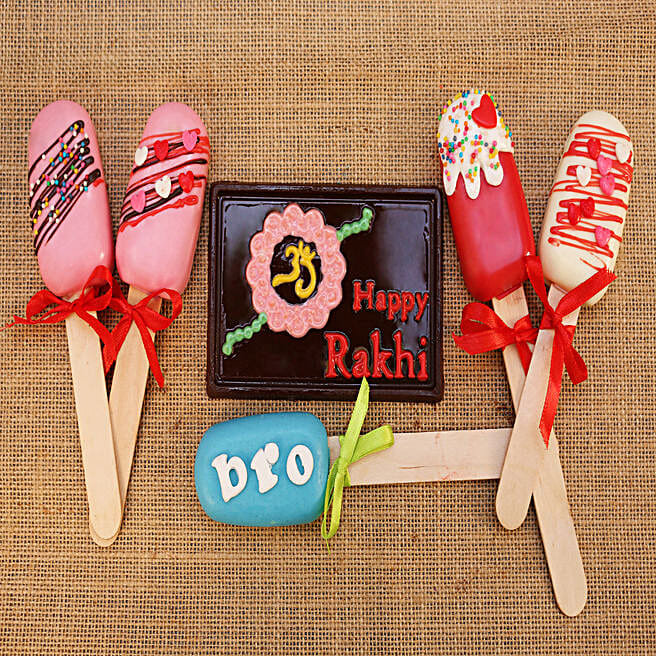 Buy/Send Happy Rakhi Chocolate and Cakesicles Combo Online FNP