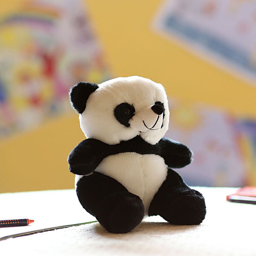 White & Black Sitting Panda Soft Toy