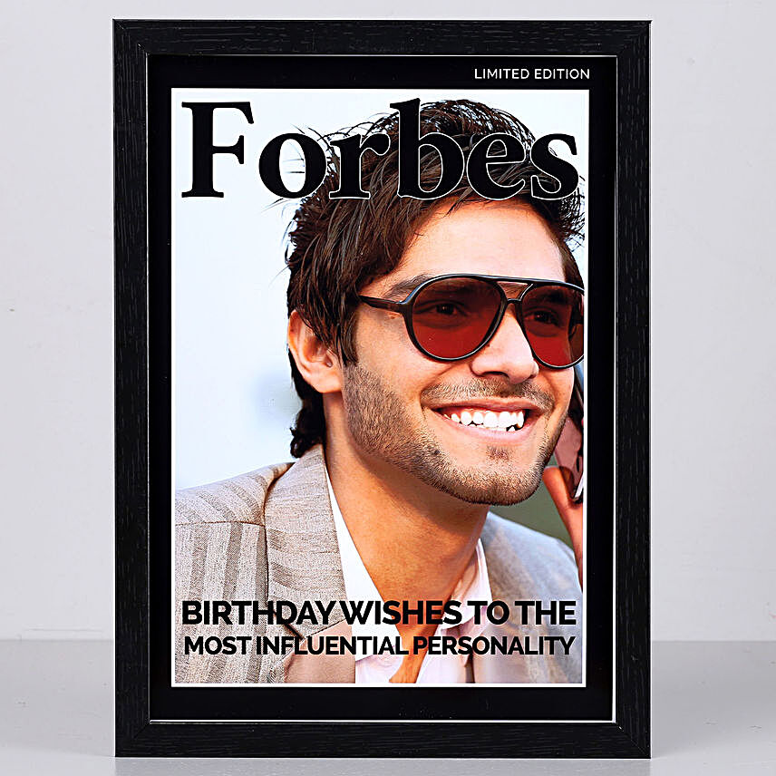 Personalised Forbes Cover Black Frame
