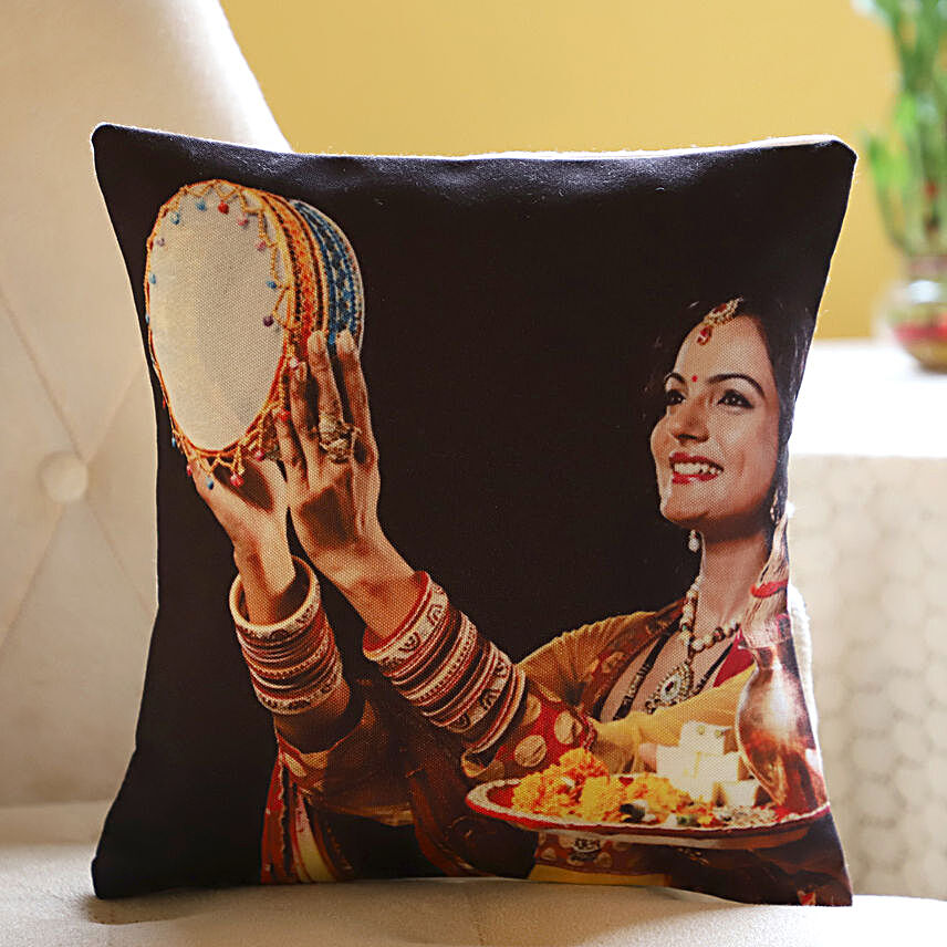 Karwa Chauth Cushion For Pretty Wife