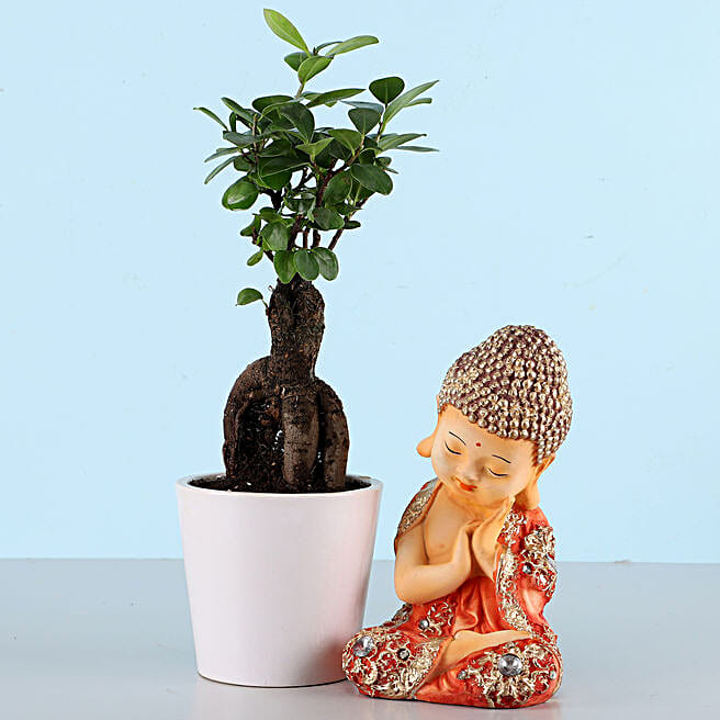 bonsai möbel Holzhocker Rund Natur Möbel ca. 40 cm Massiv Unikat Beistelltisch  Ablagetisch – FaHome main image 1