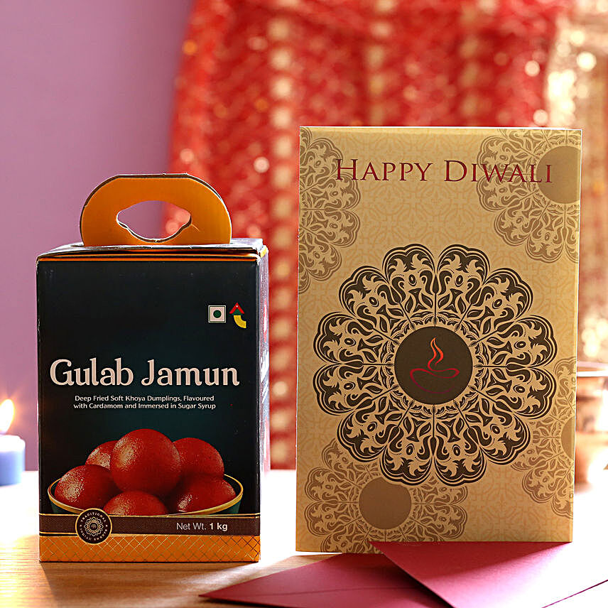 Diwali Greetings With Gulab Jamun