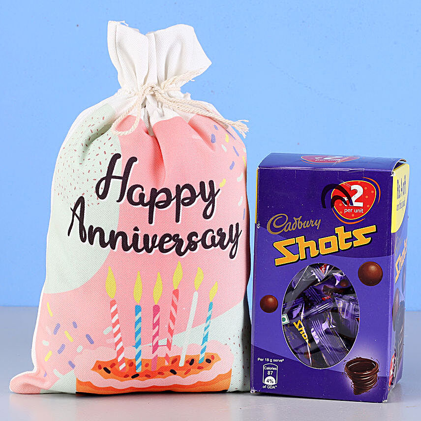 Cadbury Shots & Anniversary Gunny Bag