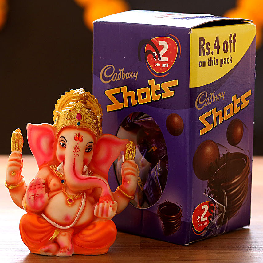 Cadbury Shots & Lord Ganesha Idol