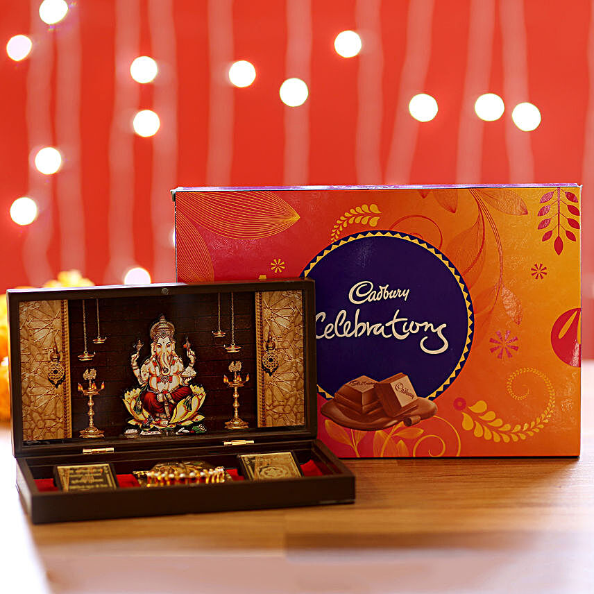 Ganesha Pooja Box & Cadbury Celebrations