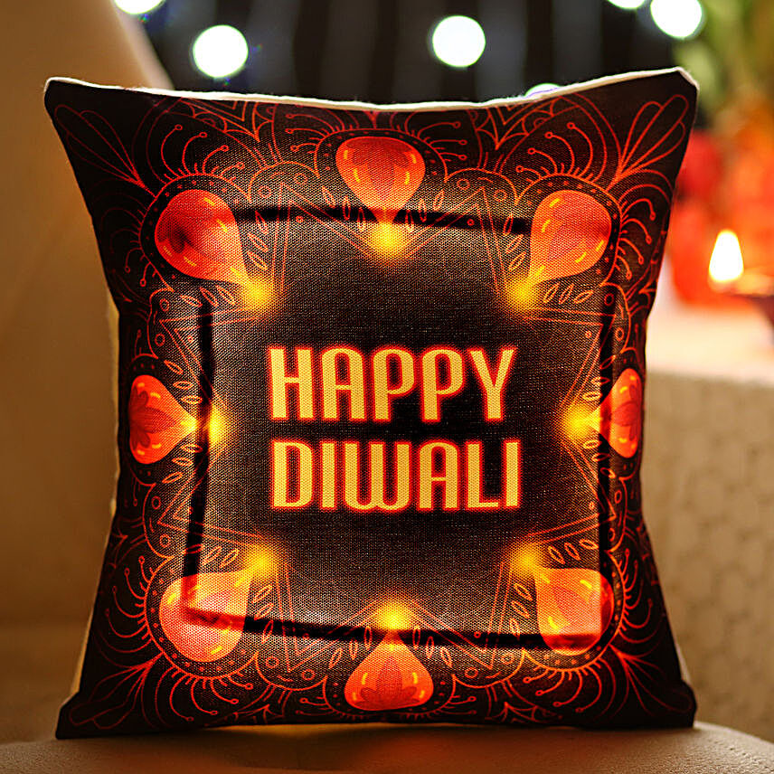 LED Cushion With Diwali Wishes