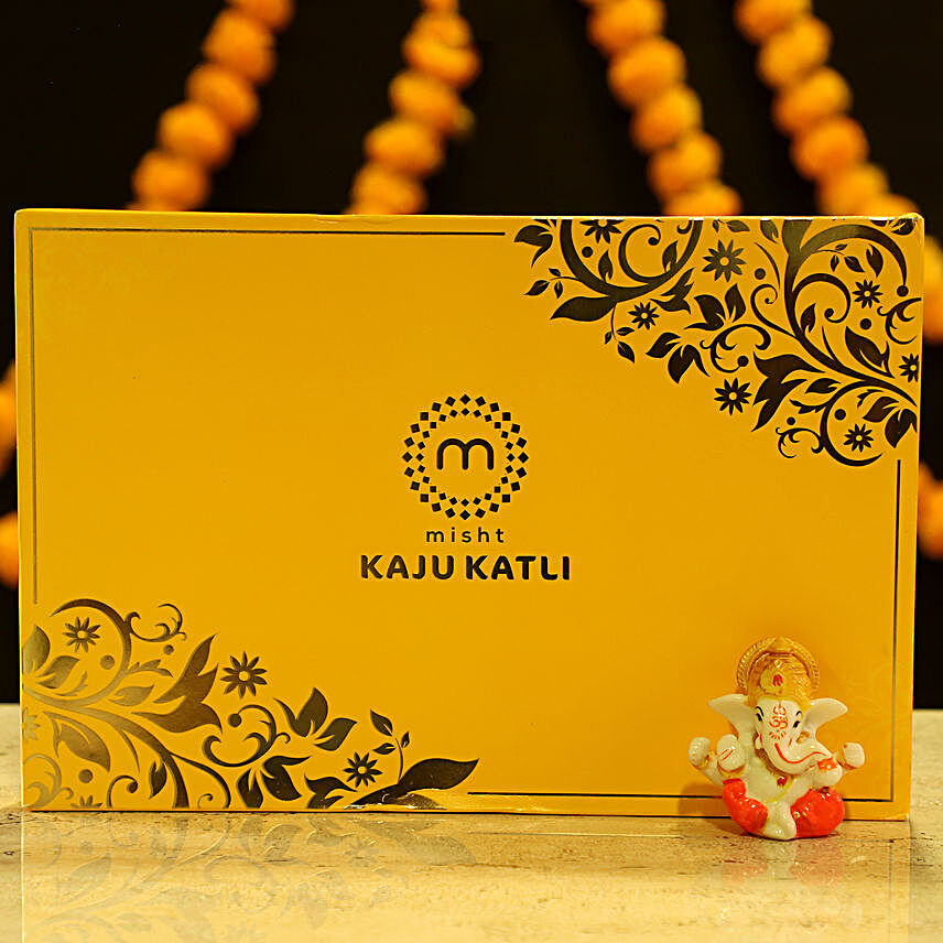 Lord Ganesha Idol & Kaju Katli