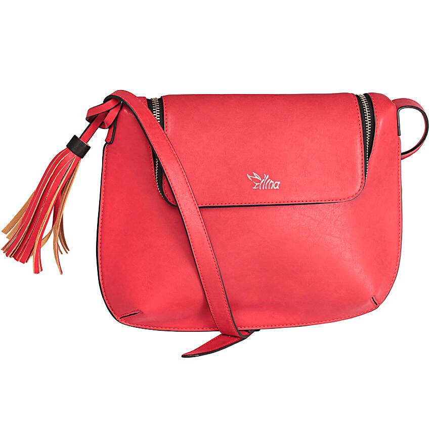 Red White Sling Bag